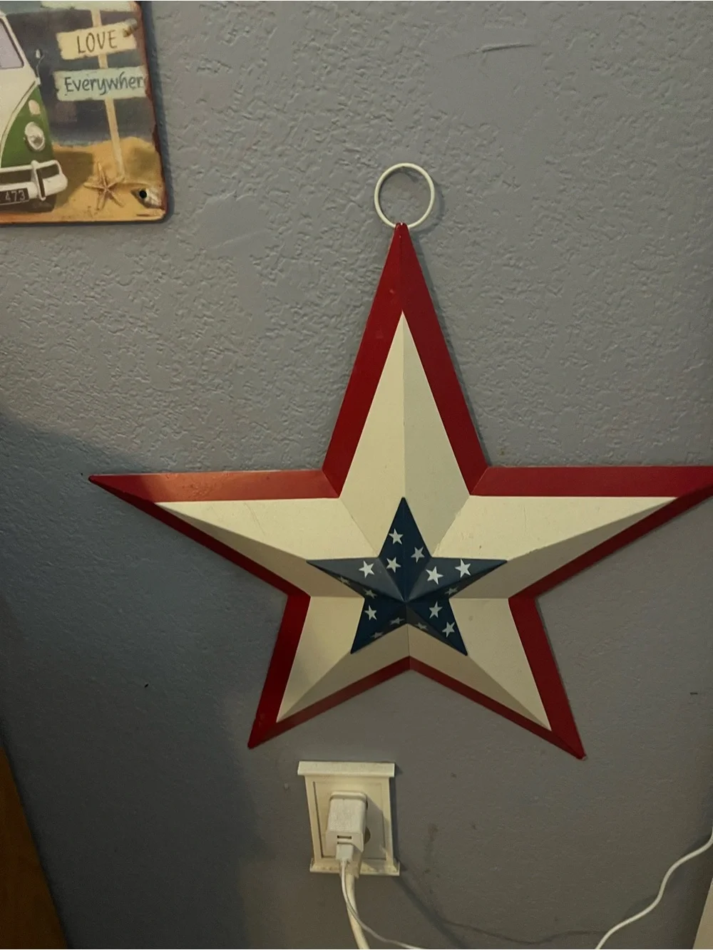 Patriotic Red, White & Blue Star Wall Decor